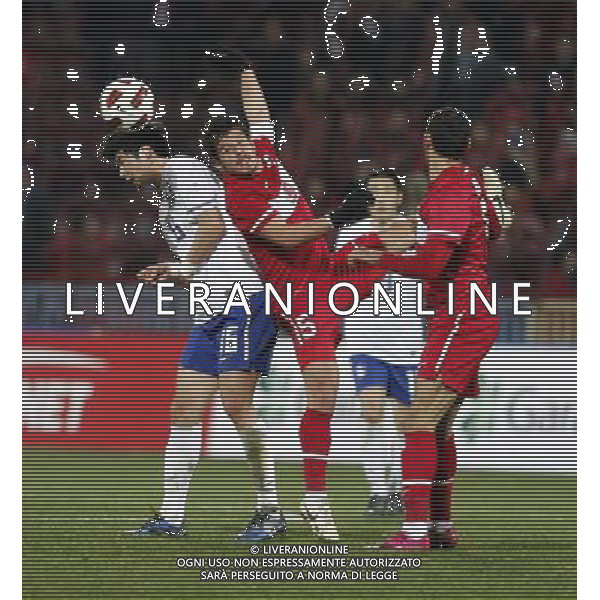 Friendly soccer match between Turkey and South Korea at Avni Aker Stadium in Trabzon, Turkey on February 09, 2011 match scored: Turkey 0 - South Korea 0 NELLA FOTO Emre Belozoglu (R) of Turkey and Sung Yueng Ki (L) of South Korea FOT. SESKIM/NEWSPIX.PL /ALDO LIVERANI S A S ONLY ITALY 