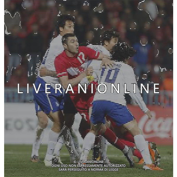 Friendly soccer match between Turkey and South Korea at Avni Aker Stadium in Trabzon, Turkey on February 09, 2011 match scored: Turkey 0 - South Korea 0 NELLA FOTO Burak Yilmaz of Turkey FOT. SESKIM/NEWSPIX.PL /ALDO LIVERANI S A S ONLY ITALY 