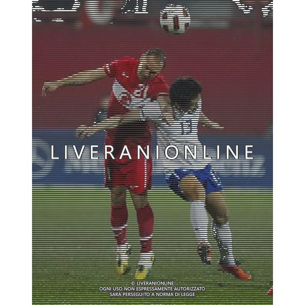 Friendly soccer match between Turkey and South Korea at Avni Aker Stadium in Trabzon, Turkey on February 09, 2011 match scored: Turkey 0 - South Korea 0 NELLA FOTO Serkan Balci (L) of Turkey and Ja Cheol Koo (R) of South Korea FOT. SESKIM/NEWSPIX.PL /ALDO LIVERANI S A S ONLY ITALY 