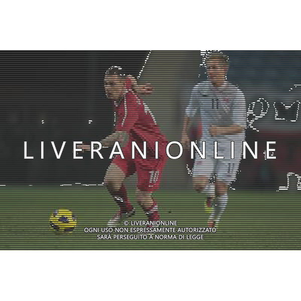 09.02.2011 PORTUGALIA , DE ST ANTONI - ESTADIO VILLA REAL DE ST ANTONIO, (FRIENDLY GAME, MATCH OF NATIONAL TEAM) POLSKA - NORWEGIA (POLAND - NORWAY) NELLA FOTO LUDOVIC OBRANIAK (L) MOREN GAMST PEDERSEN (P)FOTO LUKASZ GROCHALA/CYFRASPORT/NEWSPIX.PL AG ALDO LIVERANI S A S ONLY ITALY *** Local Caption *** www.newspix.pl mail us: info@newspix.pl call us: 0048 022 23 22 222 --- Polish Picture Agency by Ringier Axel Springer Poland