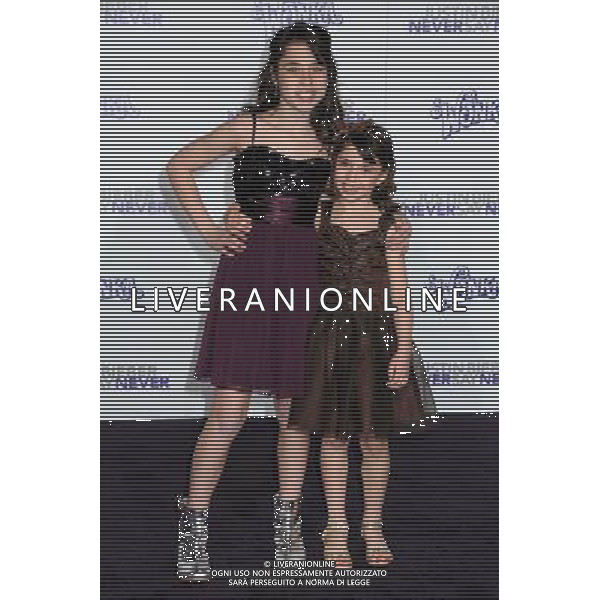 8 February 2011 - Los Angeles, California - Emily Rae and Savannah Rae. \'Justin Bieber: Never Say Never\' Los Angeles Premiere held at Nokia Theater L.A. Live. Photo Credit: Byron Purvis/AdMedia AG. ALDO LIVERANI SAS ITALY ONLY *** Local Caption ***
