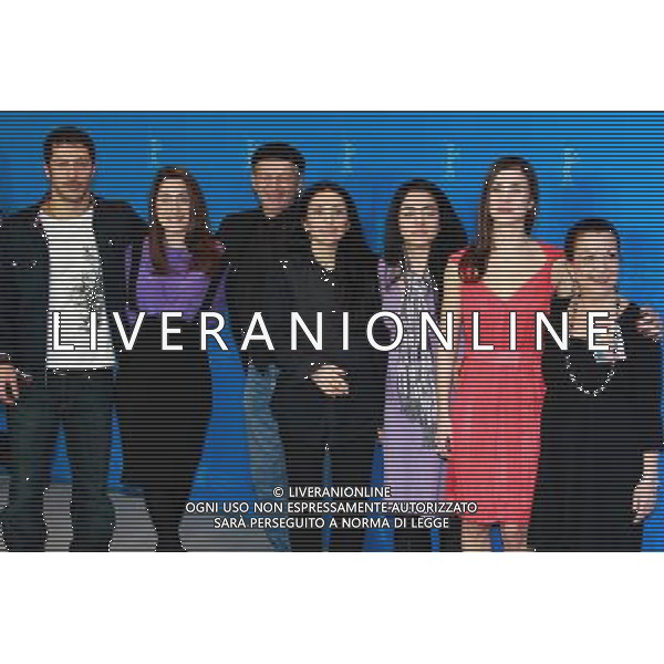 Fahri Yardim, Demet Guel, Vedat Erincin, director Yasemin Samdereli, author Nesrin Samdereli Aylin Tezel and Lilay Huser during the photocall fo r \'Almanya-Willkommen in Deutschland / Welcome in Germany\' at the Berlinale 2011, 61. Internationale Filmfestspiele Berlin / 61st Berlin International Film Festival ITALY ONLY!!! AG ALDO LIVERANI