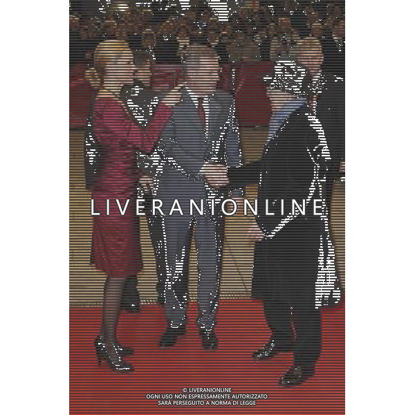 President of Germany Christian Wulff with wife Bettina and Berlinale Director Dieter Kosslick attending the Red Carpet of the film \'Pina 3D\' during 61st International Film Festival in Berlin / Berlinale 2011 FESTIWAL FILMOWY BERLINALE PREMIERA FILMU CZERWONY DYWAN FOT. FUTURE IMAGE/NEWSPIX.PL ITALY ONLY !!!! --- Newspix.pl /AG ALDO LIVERANI CINEMA BERLINALE CINEMA FESTIVAL - ITALY ONLY - *** Local Caption *** .