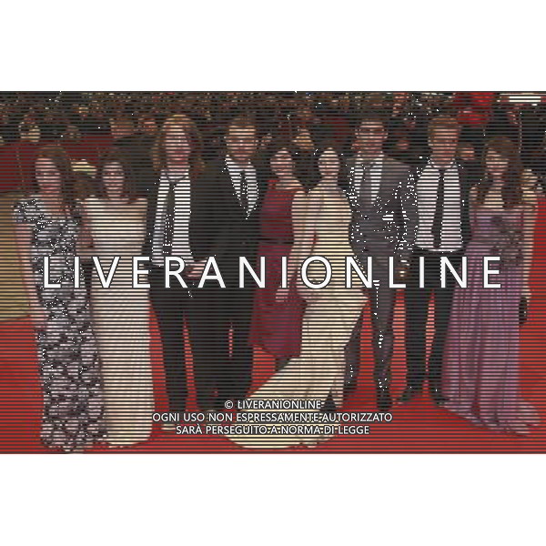 The Shooting Stars 201: Alicia Vikander (Sweden),Clara Lago (Spain), Domhnall Gleeson (Ireland), Pilou Asbaek (Denmark), Marija Skaricic (Croatia), Andrea Riseborough (United Kingdom), Nik Xhelilaj (Albania), Alexander Fehling (Germany), Natasha Petrovic (Fyr of Macedonia). Europe\'s most promising young actors receive the Shooting Star awards 2011 at the Berlinale 2011, 61. Internationale Filmfestspiele Berlin / 61st Berlin International Film Festival. FESTIWAL FILMOWY W BERLINIE 2011 NAGRODY DLA MLODYCH AKTOROW FOT. FUTURE IMAGE/NEWSPIX.PL ITALY ONLY !!! --- Newspix.pl /AG ALDO LIVERANI CINEMA BERLINALE CINEMA FESTIVAL - ITALY ONLY - *** Local Caption *** .
