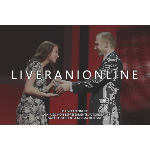 Alicia Vikander (Sweden) receives the award from Ralph Fiennes. Europe\'s most promising young actors receive the Shooting Star awards 2011 at the Berlinale 2011, 61. Internationale Filmfestspiele Berlin / 61st Berlin International Film Festival. FESTIWAL FILMOWY W BERLINIE 2011 NAGRODY DLA MLODYCH AKTOROW FOT. FUTURE IMAGE/NEWSPIX.PL ITALY ONLY !!! --- Newspix.pl /AG ALDO LIVERANI CINEMA BERLINALE CINEMA FESTIVAL - ITALY ONLY - *** Local Caption *** .