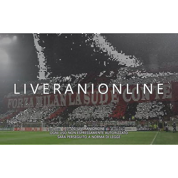 Milan - Tottenham Champions League 15/02/2011 nella foto coreografia striscione dei tifosi del milan ©luzzani/Agenzia Aldo Liverani Sas
