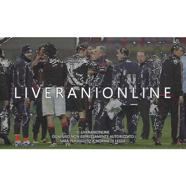 MILAN-TOTTENHAM HOTSPUR 15/02/2011 CHAMPIONS LEAGUE NELLA FOTO rissa a fine gara con protagonista gattuso FOTO MARCO LUZZANI-AG ALDO LIVERANI 