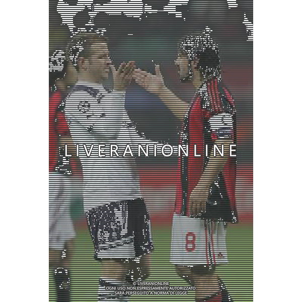 Milano 15-02-2011 Champions League 2010/11 milan-tottenham 0:1 nella foto gennaro gattuso e rafael van der vaart ph marco luzzani/ag aldo liverani s.a.s.