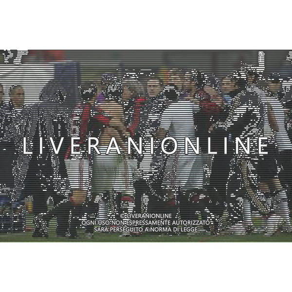 Milano 15-02-2011 Champions League 2010/11 milan-tottenham 0:1 nella foto rissa a fine partita ph marco luzzani/ag aldo liverani s.a.s.