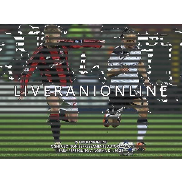 UEFA Champions League 2010/2011 Round of 16 Milano - 15.02.2011 Milan-Tottenham Nella Foto:Ignazio Abate.Steven Pienaar /Ph.Vitez-Ag. Aldo Liverani