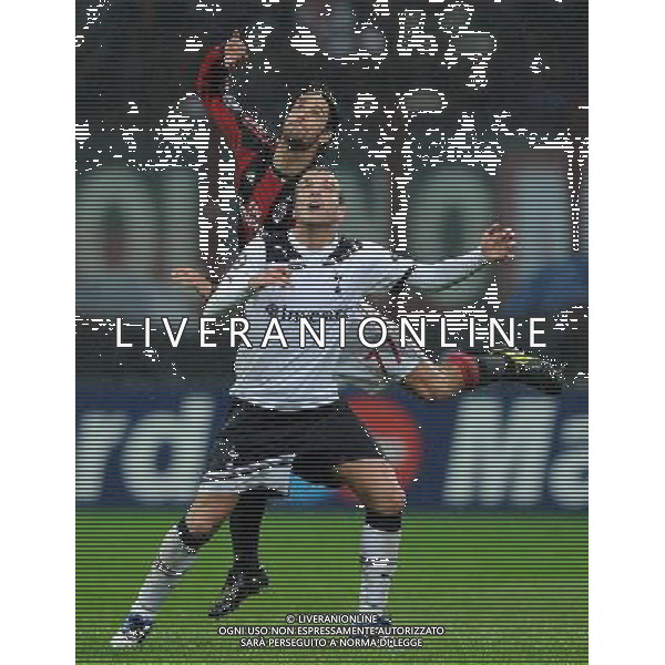 UEFA Champions League 2010/2011 Round of 16 Milano - 15.02.2011 Milan-Tottenham Nella Foto:Luca Antonini-Rafael Van Der Vaart /Ph.Vitez-Ag. Aldo Liverani