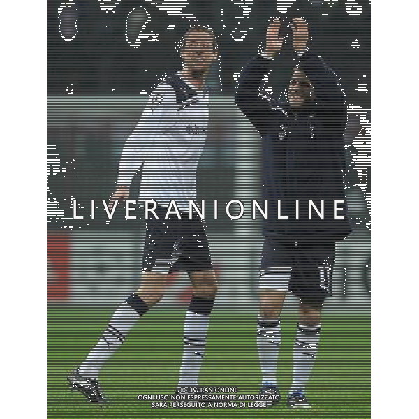 UEFA Champions League 2010/2011 Round of 16 Milano - 15.02.2011 Milan-Tottenham Nella Foto:Peter Crouch-Rafael Van Der Vaart /Ph.Vitez-Ag. Aldo Liverani