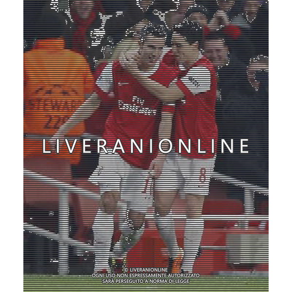 CALCIO SPORT16/02/2011 ; LONDRA ; UK - Arsenal vs Barcelona champions league ottavi di finale nella foto ESULTANZA DI Van Persie DOPO GOL ©MAXPPP/AG ALDO LIVERANI SAS - ITALY ONLY - 