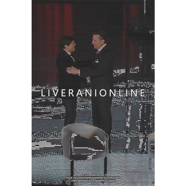 61mo FESTIVAL DELLA CANZONE ITALIANA DI SANREMO 16/02/2011 SECONDA SERATA NELLA FOTO GIANNI MORANDI CON ANDY GARCIA ©GAZZANIGA/AGENZIA ALDO LIVERANI SAS