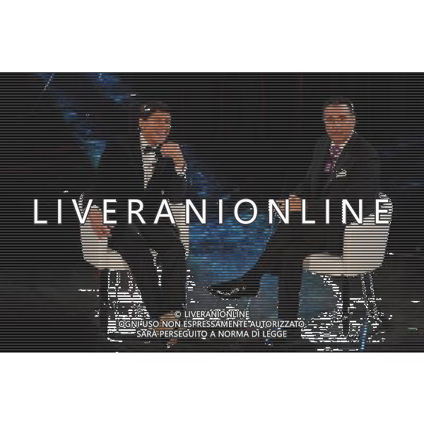 61mo FESTIVAL DELLA CANZONE ITALIANA DI SANREMO 16/02/2011 SECONDA SERATA NELLA FOTO GIANNI MORANDI CON ANDY GARCIA ©GAZZANIGA/AGENZIA ALDO LIVERANI SAS