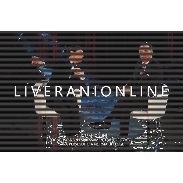 61mo FESTIVAL DELLA CANZONE ITALIANA DI SANREMO 16/02/2011 SECONDA SERATA NELLA FOTO GIANNI MORANDI CON ANDY GARCIA ©GAZZANIGA/AGENZIA ALDO LIVERANI SAS