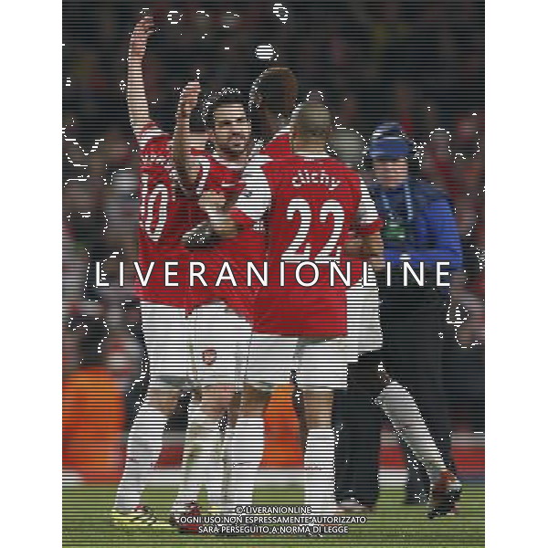 CALCIO SPORT16/02/2011 ; LONDRA ; UK - Arsenal vs Barcelona champions league ottavi di finale nella foto ESULTANZA finale arsenal©MAXPPP/AG ALDO LIVERANI SAS - ITALY ONLY - 