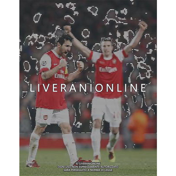 CALCIO SPORT16/02/2011 ; LONDRA ; UK - Arsenal vs Barcelona champions league ottavi di finale nella foto ESULTANZA finale arsenal©MAXPPP/AG ALDO LIVERANI SAS - ITALY ONLY - 