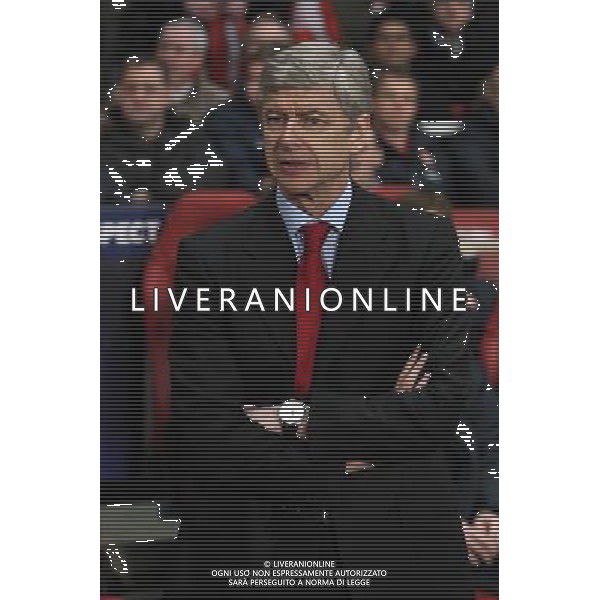  16.02.2011 - LONDON - UEFA CHAMPIONS LEAGUE MATCH - LEG 1 - ARSENAL V BARCELONA - EMIRATES STADIUM - ARSENAL - LONDON NELLA FOTO ARSENE WENGER FOT. PIOTR KUCZA/NEWSPIX.PLK/ AG ALDO LIVERANI ONLY ITALY 