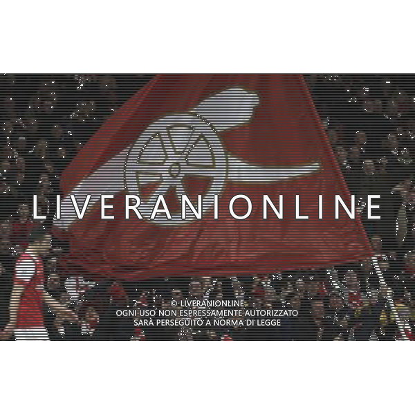 Arsenal fans in the UEFA Champions League first round of 16 match between Arsenal and Barcelona FC in the Emirates Stadium, north London, Britain, 16 February 2011. AG. ALDO LIVERANI SAS ITALY ONLY
