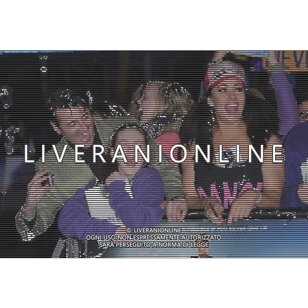 Picture Shows: Mario Marconi and Lisa Appleton from Big Brother 9, waiting in the crowd to see Justin Bieber at the UK Premiere of Justin Bieber: Never Say Never, Cineworld, 02 Arena, London. 16th February 2011 AG. ALDO LIVERANI SAS ITALY ONLY *** Local Caption *** .