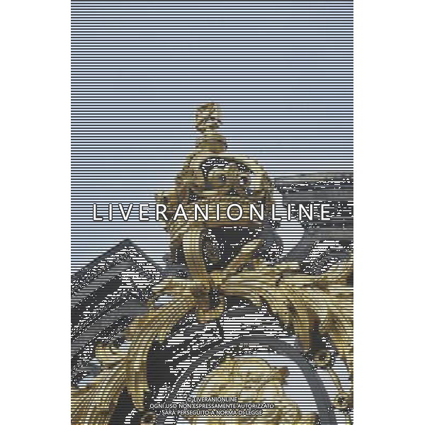 Details of Royal crests near Buckingham Palace in London AG. ALDO LIVERANI SAS ITALY ONLY