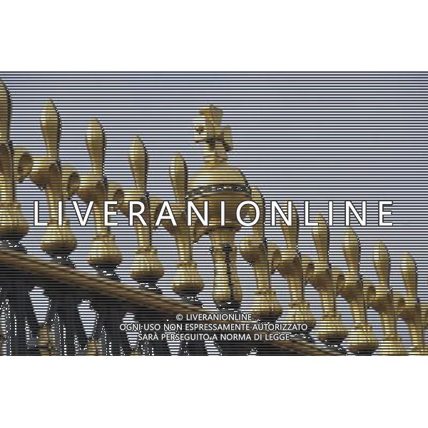 Details of Gildings on the Gates close to Buckingham Palace in London AG. ALDO LIVERANI SAS ITALY ONLY