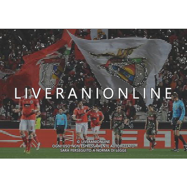 20110217: LISBON, PORTUGAL - SL Benfica vs VfB Stuttgart: Europa League 2010/2011, 1/16 finals, 1st leg. In picture: Oscar Cardozo and Eduardo Salvio (Benfica) celebrating goal PHOTO: Alvaro Isidoro/CITYFILES -AG ALDO LIVERANI 
