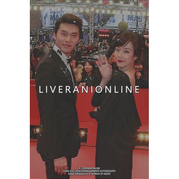 Actors Bin Hyun and Soo-jung Lim attend the premiere of \'Saraghanda, Saranghaji Anneunda / Come Rain, Come Shine\' at the Berlinale 2011, 61. Internationale Filmfestspiele Berlin / 61st Berlin International Film Festival AG ALDO LIVERANI ONLY ITALY