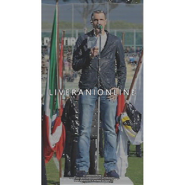 63¡ Edizione Viareggio Cup World Football Tournament - Coppa Carnevale Viareggio- 21.02.2011 Juventus-Bruges Nella Foto:giorgio chiellini legge il giuramento /Ph.Vitez-Ag. Aldo Liverani