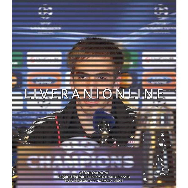 MILANO 22-2-2011 HOTEL MELIA\' MILANO UEFA CHAMPIONS LEAGUE CONFERENZA STAMPA DEL BAYERN MONACO IN VISTA DELLA SFIDA DI CHAMPIONS LEAGUE CON L\'INTER NELLA FOTO LAHM PHILIP PH.FIOCHI/AG ALDO LIVERANI SAS