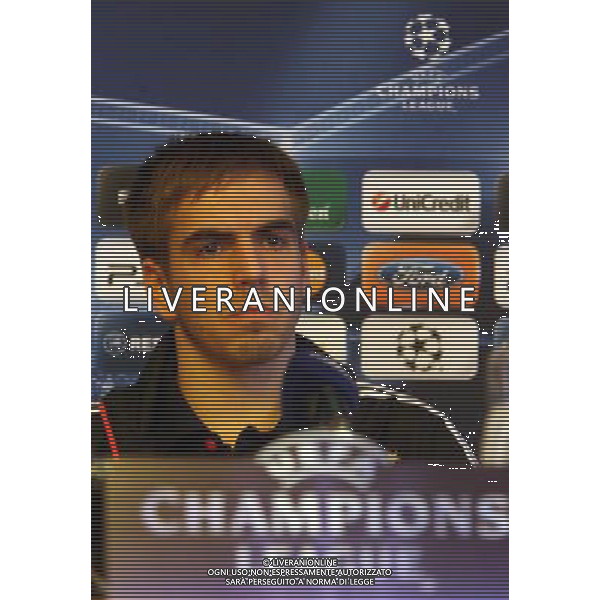 MILANO 22-2-2011 HOTEL MELIA\' MILANO UEFA CHAMPIONS LEAGUE CONFERENZA STAMPA DEL BAYERN MONACO IN VISTA DELLA SFIDA DI CHAMPIONS LEAGUE CON L\'INTER NELLA FOTO LAHM PHILIP PH.FIOCHI/AG ALDO LIVERANI SAS