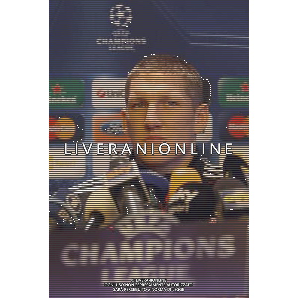 MILANO 22-2-2011 HOTEL MELIA\' MILANO UEFA CHAMPIONS LEAGUE CONFERENZA STAMPA DEL BAYERN MONACO IN VISTA DELLA SFIDA DI CHAMPIONS LEAGUE CON L\'INTER NELLA FOTO BASTIAN SCHWEINSTEIGER PH.FIOCHI/AG ALDO LIVERANI SAS