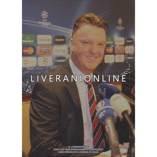 MILANO 22-2-2011 HOTEL MELIA\' MILANO UEFA CHAMPIONS LEAGUE CONFERENZA STAMPA DEL BAYERN MONACO IN VISTA DELLA SFIDA DI CHAMPIONS LEAGUE CON L\'INTER NELLA FOTO LOUIS VAN GAAL PH.FIOCHI/AG ALDO LIVERANI SAS