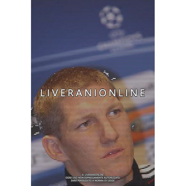 MILANO 22-2-2011 HOTEL MELIA\' MILANO UEFA CHAMPIONS LEAGUE CONFERENZA STAMPA DEL BAYERN MONACO IN VISTA DELLA SFIDA DI CHAMPIONS LEAGUE CON L\'INTER NELLA FOTO BASTIAN SCHWEINSTEIGER PH.FIOCHI/AG ALDO LIVERANI SAS