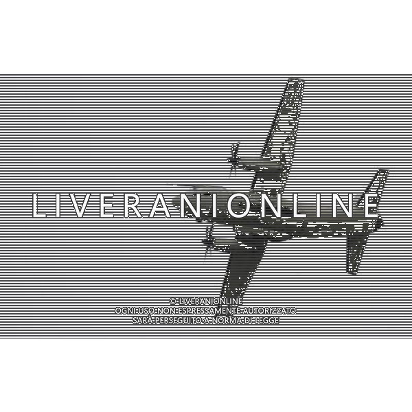 63¡ Edizione Viareggio Cup World Football Tournament - Coppa Carnevale Viareggio- 22.02.2011 Milan-Nagoya Grampus Nella Foto:Aereo Militare /Ph.Vitez-Ag. Aldo Liverani