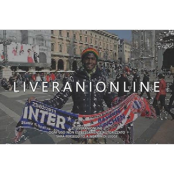 MILANO 23/2/2011 TIFOSI DEL BAYER MONACO IN CENTRO A MILANO FOTO ROMANO/AG ALDO LIVERANI