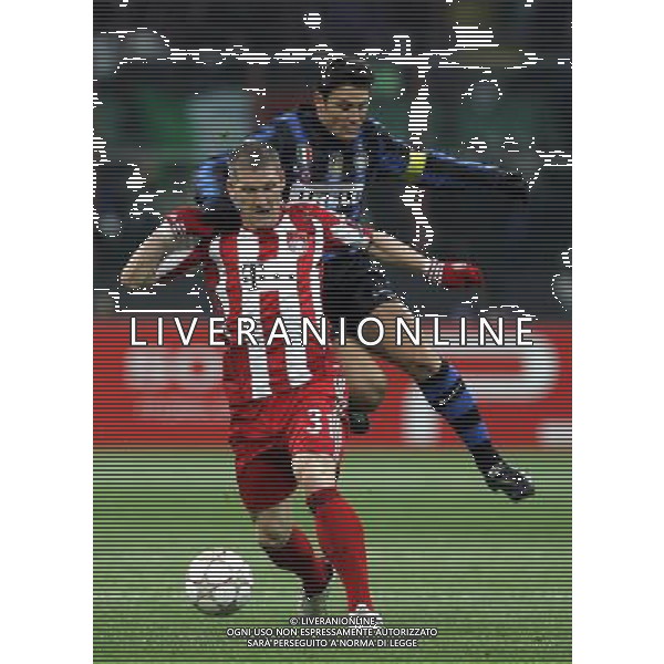 INTER - BAYERN MONACO CHAMPIONS LEAGUE 23/02/2011 NELLA FOTO schweinsteiger e zanetti javier ©LUZZANI/AGENZIA ALDO LIVERANI SAS