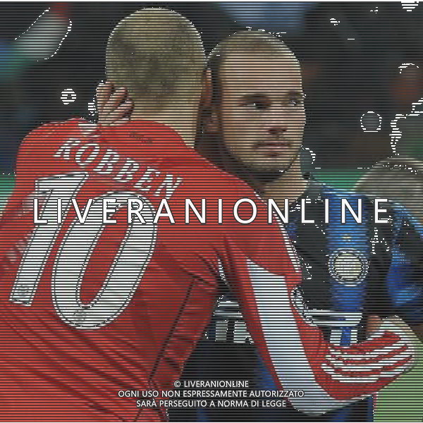 UEFA Champions League 2010/2011 Round of 16 Milano - 23.02.2011 Inter-Bayern Monaco Nella Foto:robben e sneijder /Ph.Vitez-Ag. Aldo Liverani