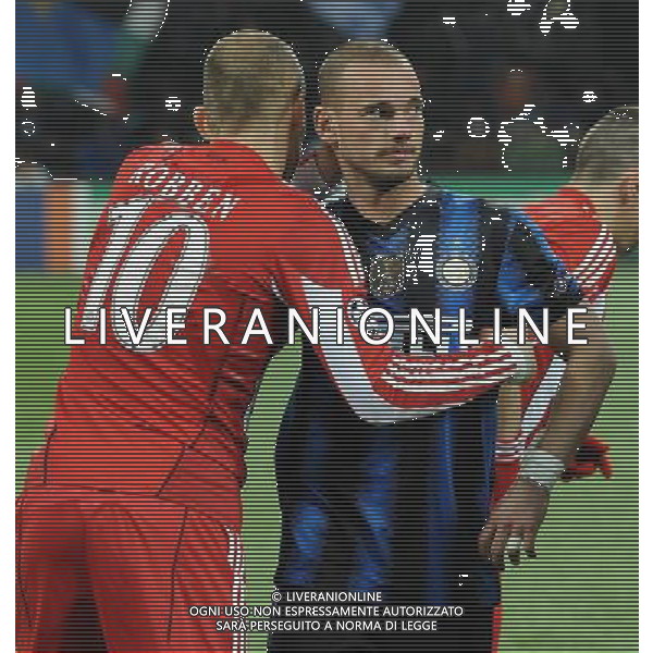 UEFA Champions League 2010/2011 Round of 16 Milano - 23.02.2011 Inter-Bayern Monaco Nella Foto:robben e sneijder /Ph.Vitez-Ag. Aldo Liverani