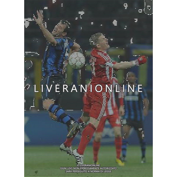 UEFA Champions League 2010/2011 Round of 16 Milano - 23.02.2011 Inter-Bayern Monaco Nella Foto:stankovic schweisteiger /Ph.Vitez-Ag. Aldo Liverani