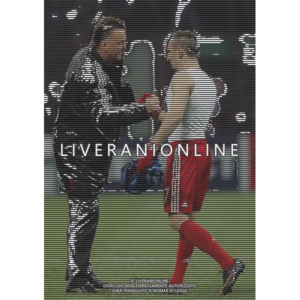 INTER - BAYERN MONACO CHAMPIONS LEAGUE 23/02/2011 NELLA FOTO van gaal e ribery a fine gara ©LUZZANI/AGENZIA ALDO LIVERANI SASI SAS