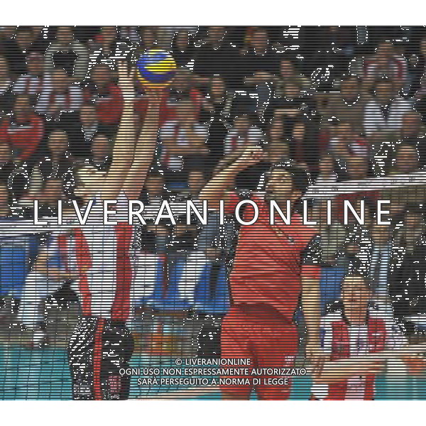 23.02.2011. Rzeszow. Puchar CEV asseco Resovia Rzeszow - Sisley Treviso N/Z Grzegorz Kosok Fot. Bartosz Frydrych/ ABF --- Newspix.pl /AG ALDO LIVERANI PALLAVOLO VOLLEY ASSECO RESOVIA - SISLEY TREVISO - ITALY ONLY - *** Local Caption *** .