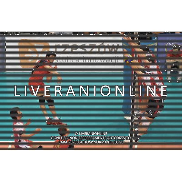 23.02.2011. Rzeszow. Puchar CEV asseco Resovia Rzeszow - Sisley Treviso N/Z atak 15 Maroutti Gabriele Fot. Bartosz Frydrych/ ABF --- Newspix.pl /AG ALDO LIVERANI PALLAVOLO VOLLEY ASSECO RESOVIA - SISLEY TREVISO - ITALY ONLY - *** Local Caption *** .