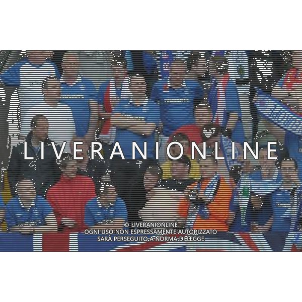 20110224: LISBON, PORTUGAL - Sporting Lisbon vs Glasgow Rangers: Europa League 2010/2011, 1/16 finals, 2nd leg. In picture: Rangers fans PHOTO: Alexandre Pona/CITYFILES /AG ALDO LIVERANI ONLY ITALY 