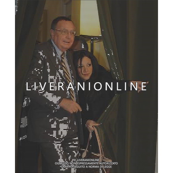 MILANO 28/2/2011 SILVIO BERLUSCONI A PALAZZO REALE CON MICHELA BRAMBILLA PER LA PRESENTAZIONE DEL PROGETTO: -IL PDL AL SERVIZIO DEGLI ITALIANI- NELLA FOTO BONAIUTI FOTO ROMANO/AG ALDO LIVERANI 