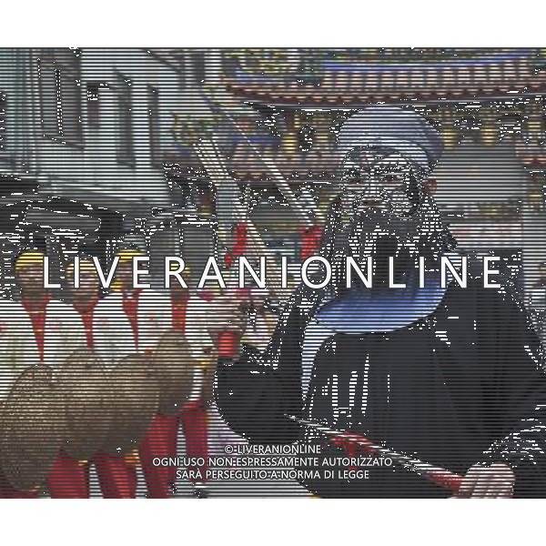 (110303) -- TAIPEI, March 3, 2011 () -- Actors perform during a news conference of \'songjiang\' martial art array, a kind of folk performance featuring the character of Chinese kungfu and traditional art, on a plaza in Taipei, southeast China\'s Taiwan, March 3, 2011. The \'songjiang\' martial art array activity, which is usually performed by 36 or 72 persons, has a history of more than 400 years. It originated in the coastal area of southeast China\'s Fujian Province. As an important festival activity of Taiwan, the folk performance will be held in Neimen of Kaohsiung of southeast China\'s Taiwan on March 12. ()(mcg) TAIPEI, 3 marzo 2011 () - Attori eseguno nel corso di una rappresentazione di matrice \'Songjiang\' ,arte marziale, una sorta di performance popolare con il personaggio di Kung Fu cinese e l\'arte tradizionale, su una piazza a Taipei, Taiwan sud-est della Cina AG. ALDO LIVERANI SAS ITALY ONLY *** Local Caption *** .