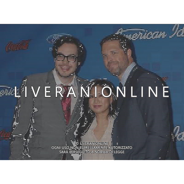 Nelson Franklin, Liza Lapira and David Denman Photo by Janet Gough \'American Idol\' Season 10 Finalists Party at The Grove Rooftop Parking Structure March 3, 2011 - Los Angeles, California WORLD RIGHTS excluding USA, South Africa, Australia and Germany ©PHOTOSHOT/Agenzia Aldo Liverani Sas - ITALY ONLY - EDITORIAL USE ONLY