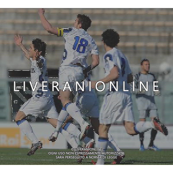 63¡ Edizione Viareggio Cup World Football Tournament - Coppa Carnevale - Finale Livorno- 07.03.2011 Fiorentina-Inter Nella Foto:esultanza di dell\'agnello dopo gol /Ph.Vitez-Ag. Aldo Liverani