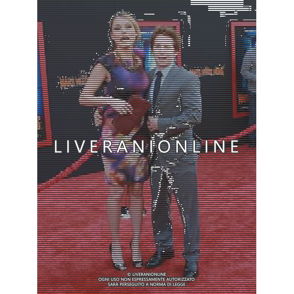 6 March 2011 - Hollywood, California - Clare Grant (L) and Seth Green. \'Mars Needs Moms 3D\' Los Angeles Premiere Held At The EL Capitan Theatre. Photo Credit: Kevan Brooks/AdMedia AG. ALDO LIVERANI SAS ITALY ONLY *** Local Caption *** .